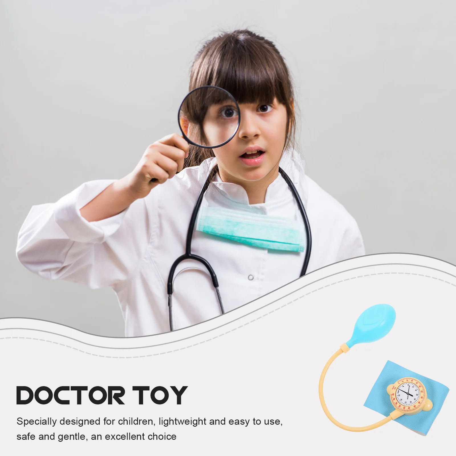 Médico brinquedo crianças playset ferramenta médicos brinquedos de escritório monitor dos desenhos animados para fingir chá de bebê favor