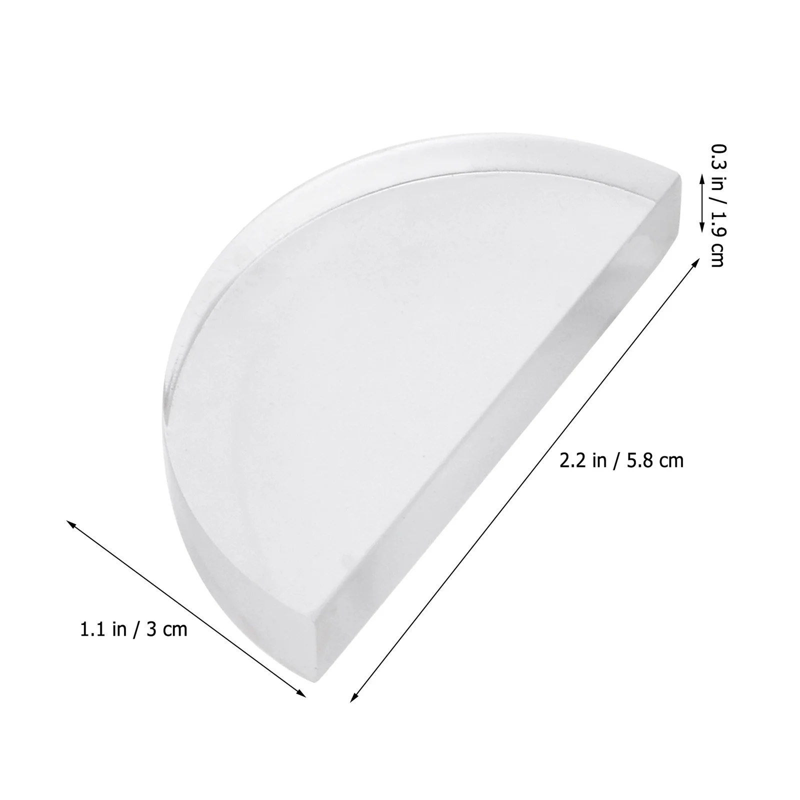 5 قطعة مجموعة عدسات الاكريليك البصرية مقعرة محدبة الفيزياء أداة التدريس لتجارب العلوم المدرسية دائم سهلة التنظيف #3