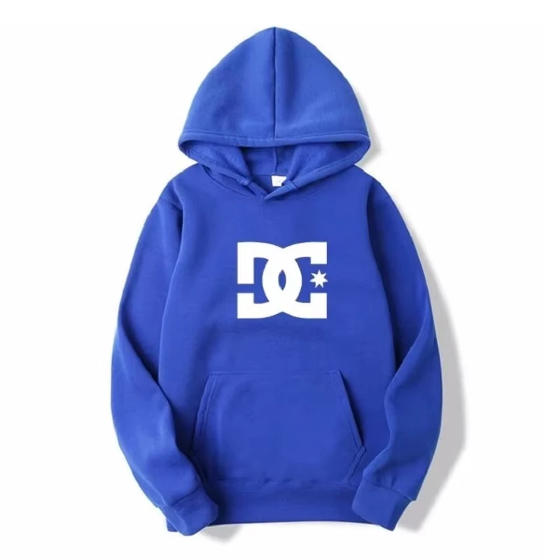 

DC Letter Men's Hoodie Men's and Women's Fashion Simple Long Sleeve Sweatshirt Autumn and Winter Street Trend Large Gym Hoodie