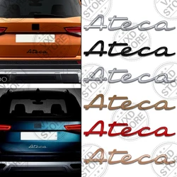 For New ATECA Lettering Car 3D Metal Letters Logo Badge Decals Sticker Car Auto Rear Trunk Alphabet Emblem Styling Stickers