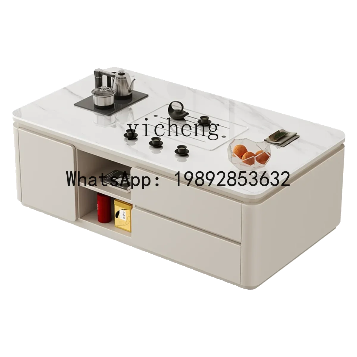 smart coffee table with boiling water integrated living room rock slab kung fu tea table modern household tea table