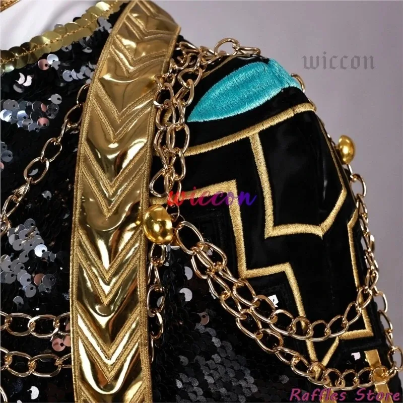 DY20Huntrix الذهبي شيطان الصيادين رومي تأثيري ميرا زوي زي مجموعة كاملة شعر مستعار Kpop التألق المرحلة ارتداء النساء هالوين لعب الأدوار