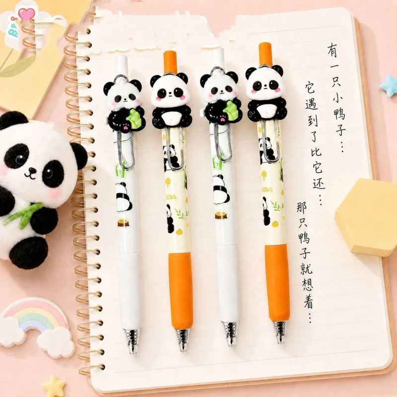 

36pcs/lot Creative Panda Press Gel Pen Cute 0.5mm Neutral Pen School writing Supplies Promotional Gift