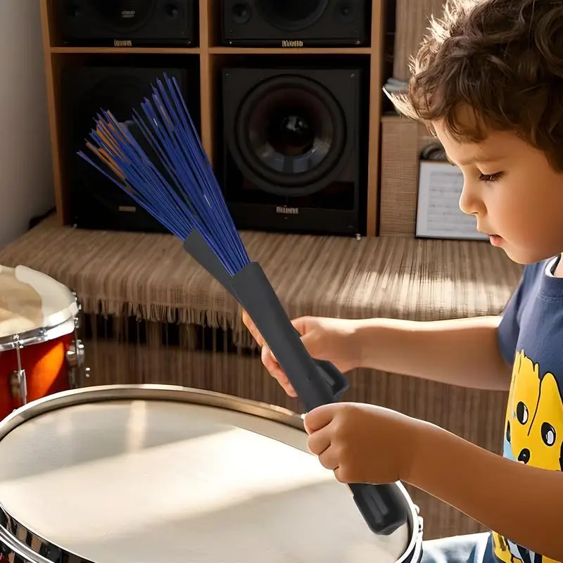 Барабанная щетка, тихая нескользящая эргономичная барабанная проволока, ударные щетки, профессиональный инструмент, инструмент для тренировки барабанов, ударные инструменты