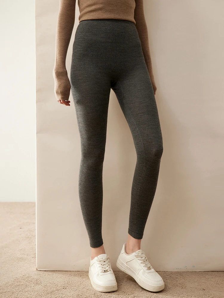 High Quality Women 100% Cashmere Legging Basic Soft elastic Pants Autumn Winter Cashmere Knitted Legging Trousers Warm Comfy
