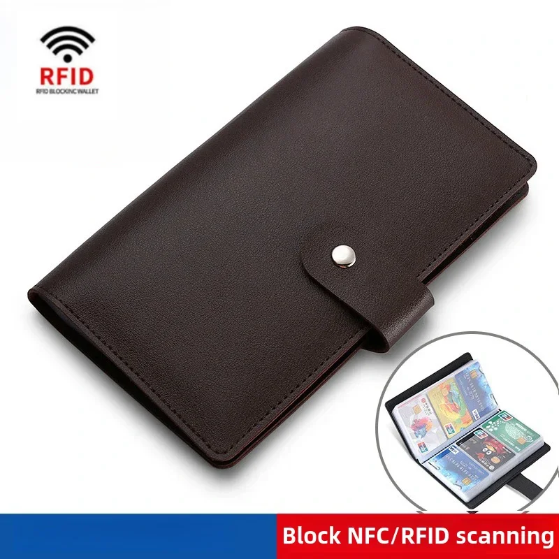 New Capacity Anti-demagnetization Anti Thief Rfid Credit for Men and Women Multi-card Slot Business Card Holder Card Wallet