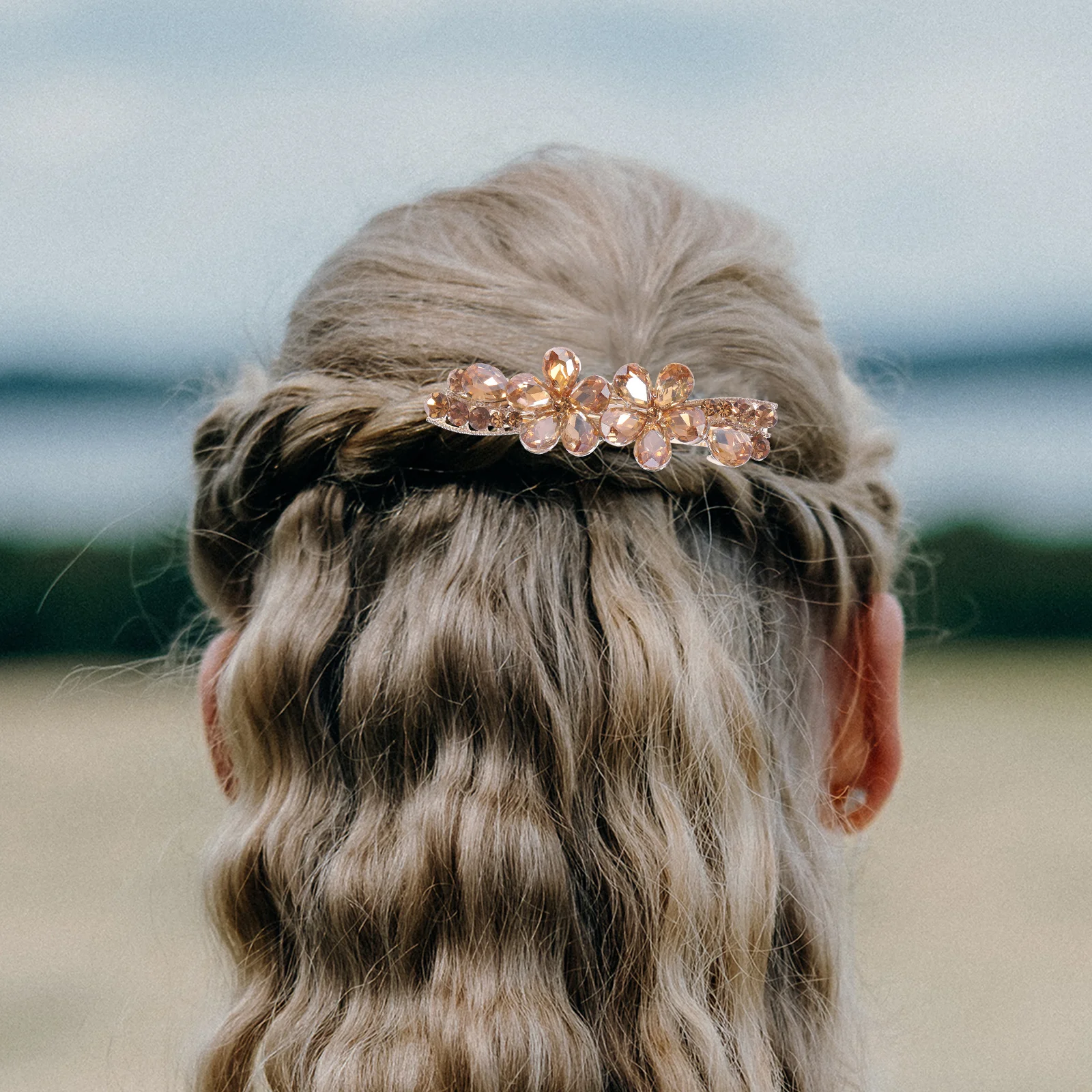 Pinza para el pelo con diamantes de imitación para mujer, Clips de resorte para cabeza, pasadores, Mini diamantes de imitación, boda, aleación de Zinc, novia