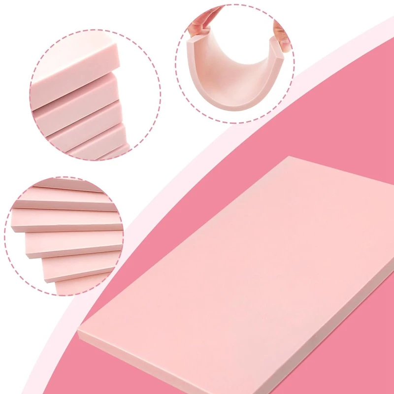 8 PCS 4X6inch Rubber Carving Blocks Linoleum Block Stamp Making Kit Pink TPR For Printmaking, Stamp Soft Rubber Crafts, Soft