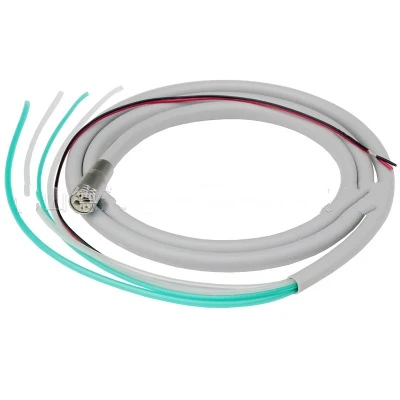5PCS Dental 6 holes silicone Fiber Optic tubing Hose for handpiece 6 holes high speed handpiece tube pipe with connector SL1127