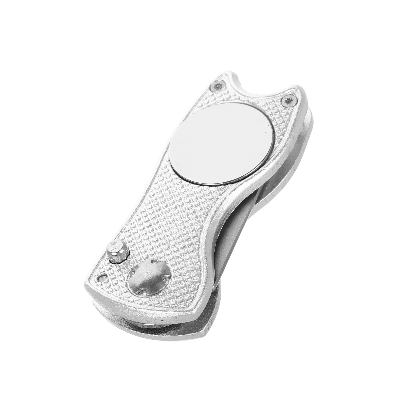 

Compact Foldable Golf Divot Tool Aluminum Alloy Build with Comfort Grip for Repairs Stylish Metal Fork for Every