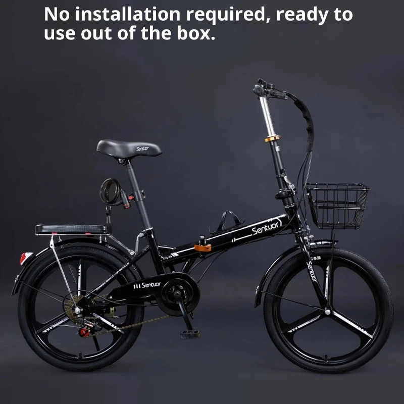 

Lightweight Portable Folding Bike Compact Aluminum Frame Easy Fold Quick Release 20 Inch Wheels Urban Commuter Travel Adult
