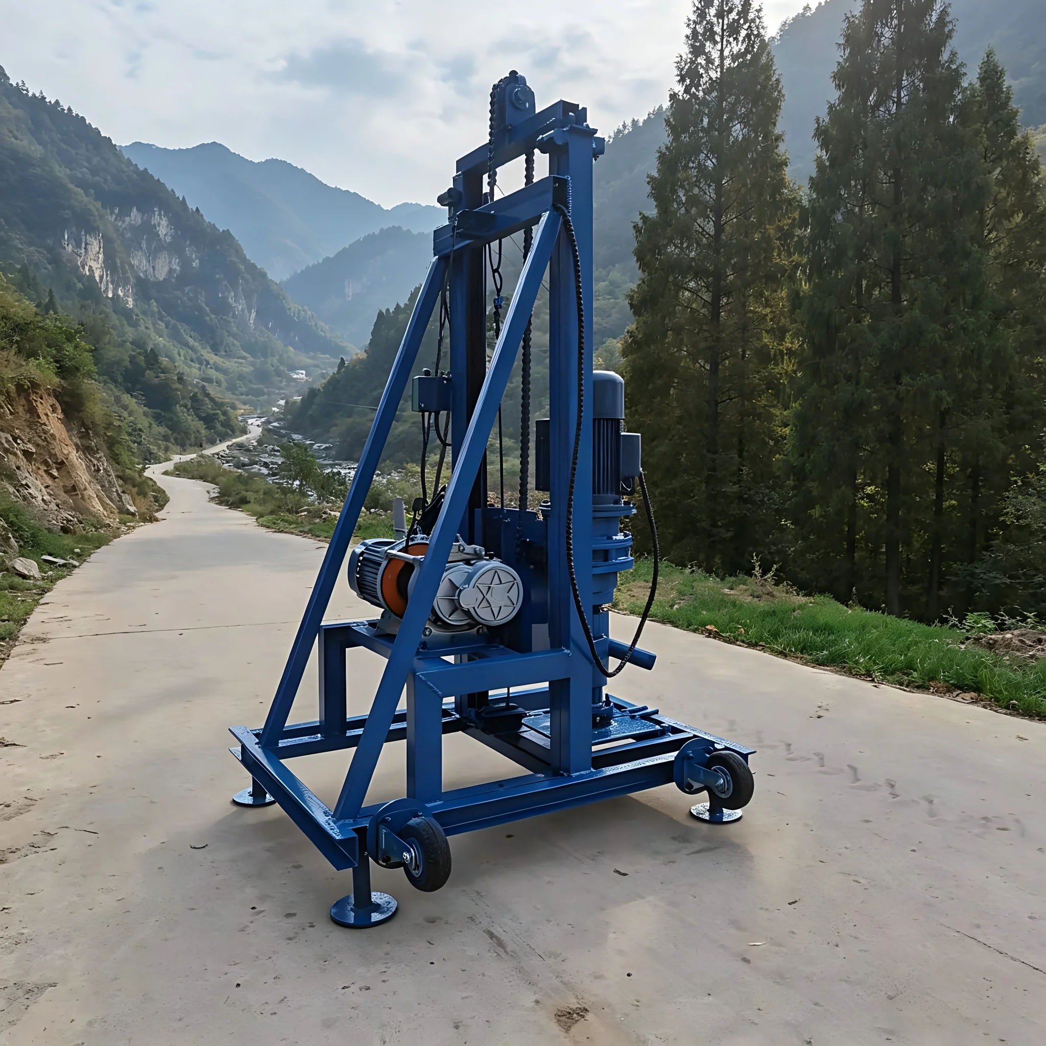 Customized Lightweight Portable RLD-100E Drilling Machine, Hydraulic Electric Handheld for Home Well Drilling
