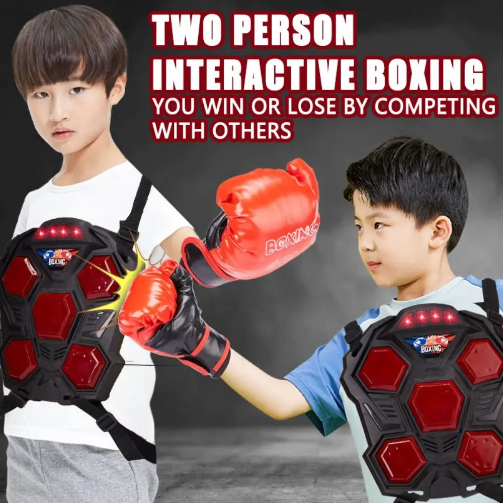 

Creative Electronic Boxing Trainer Portable Adjustable Strap Interactive Boxing Toy Set Boxing Gloves Scoring Feature