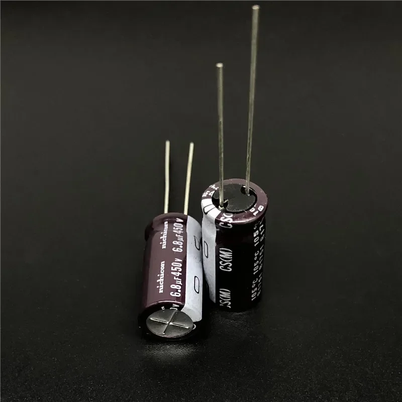 5pcs/50pcs 6.8uF 450V Japan NICHICON CS Series 10x20mm High ripple current 450V6.8uF Aluminum Electrolytic Capacitor