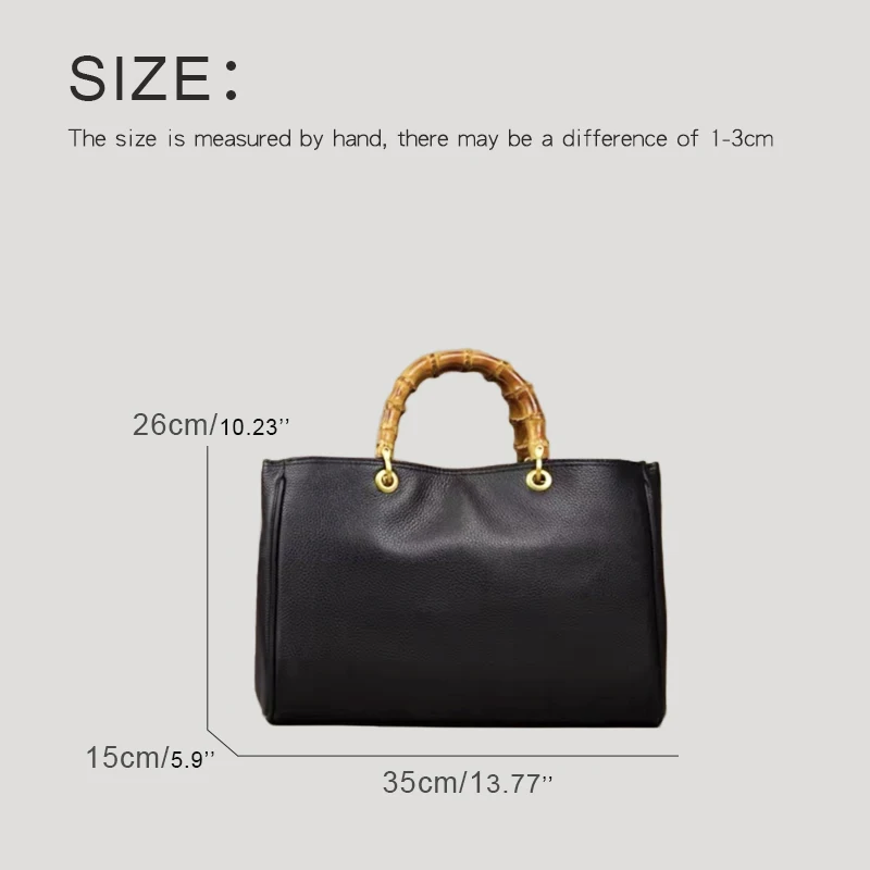 England Style Tote Bags For Women Luxury Designer Handbags Purses 2024 New In PU Lychee Texture Bamboo Handle Underarm Shoulder