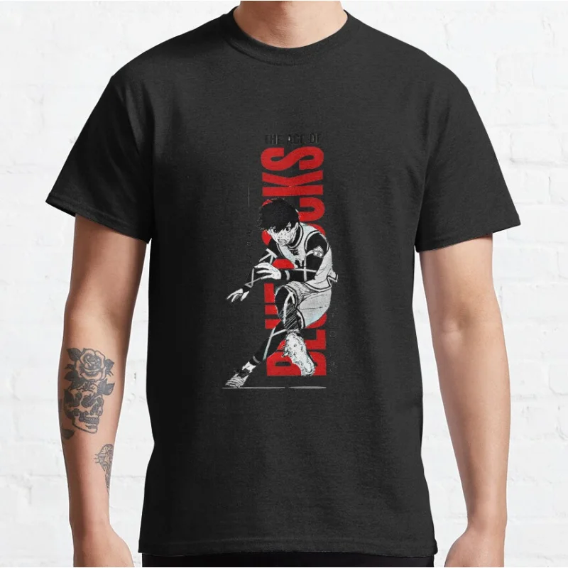 

Isagi Yoichi The Ace Of Blue Lock Soccer anime football manga sports T-shirt for men large size Adult Tops S-6xl