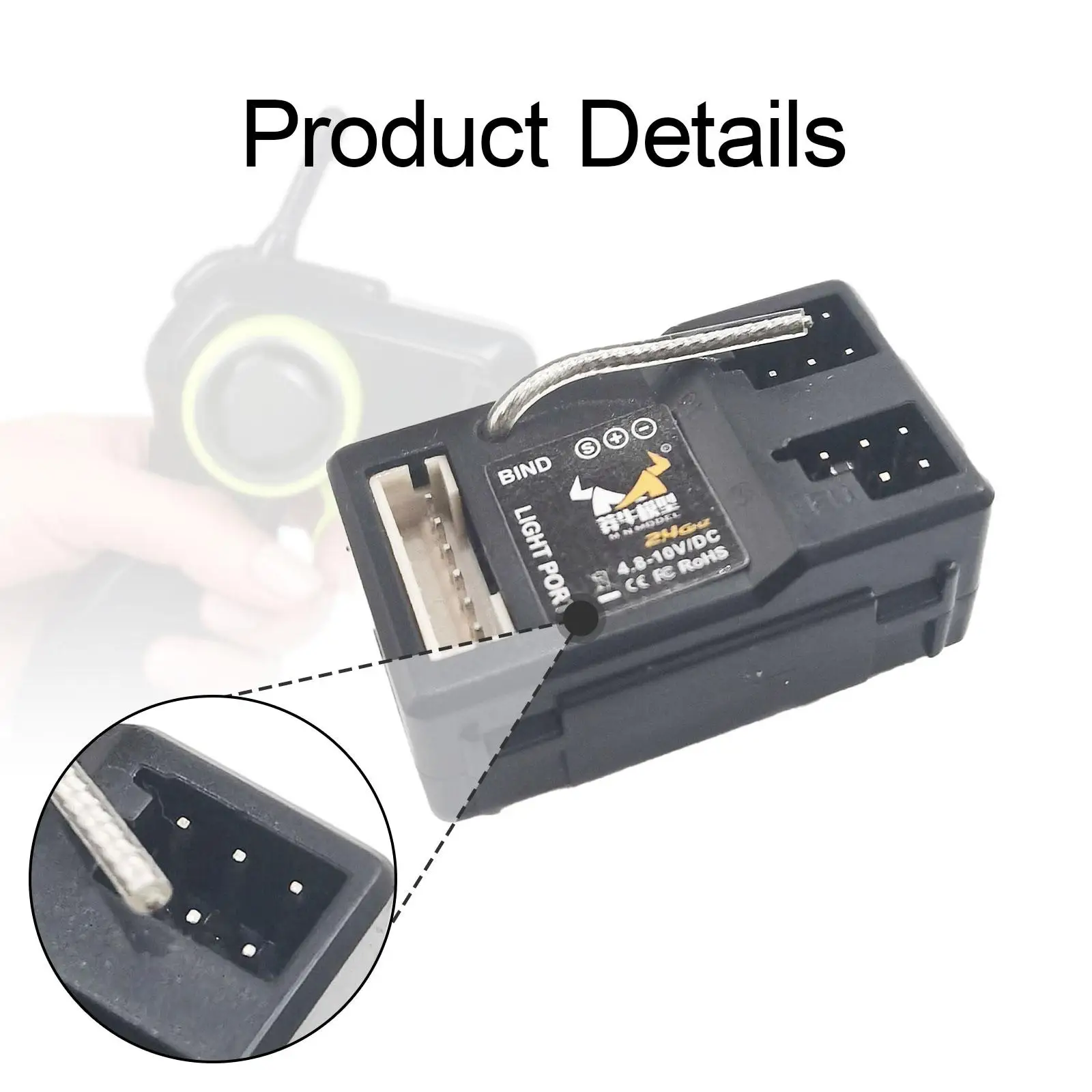 RC Car Module 2CH Signal Enhancement Black Plastic for 1/12 RC Rock Crawler MN99S MN128 MN78 MN82 Truck Accessory