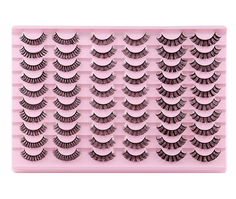 30 paar valse wimpers zachte pluizige natuurlijke wimpers 3D faux nertsen herbruikbaar ​   Wimperverlenging Russische volumewimpers