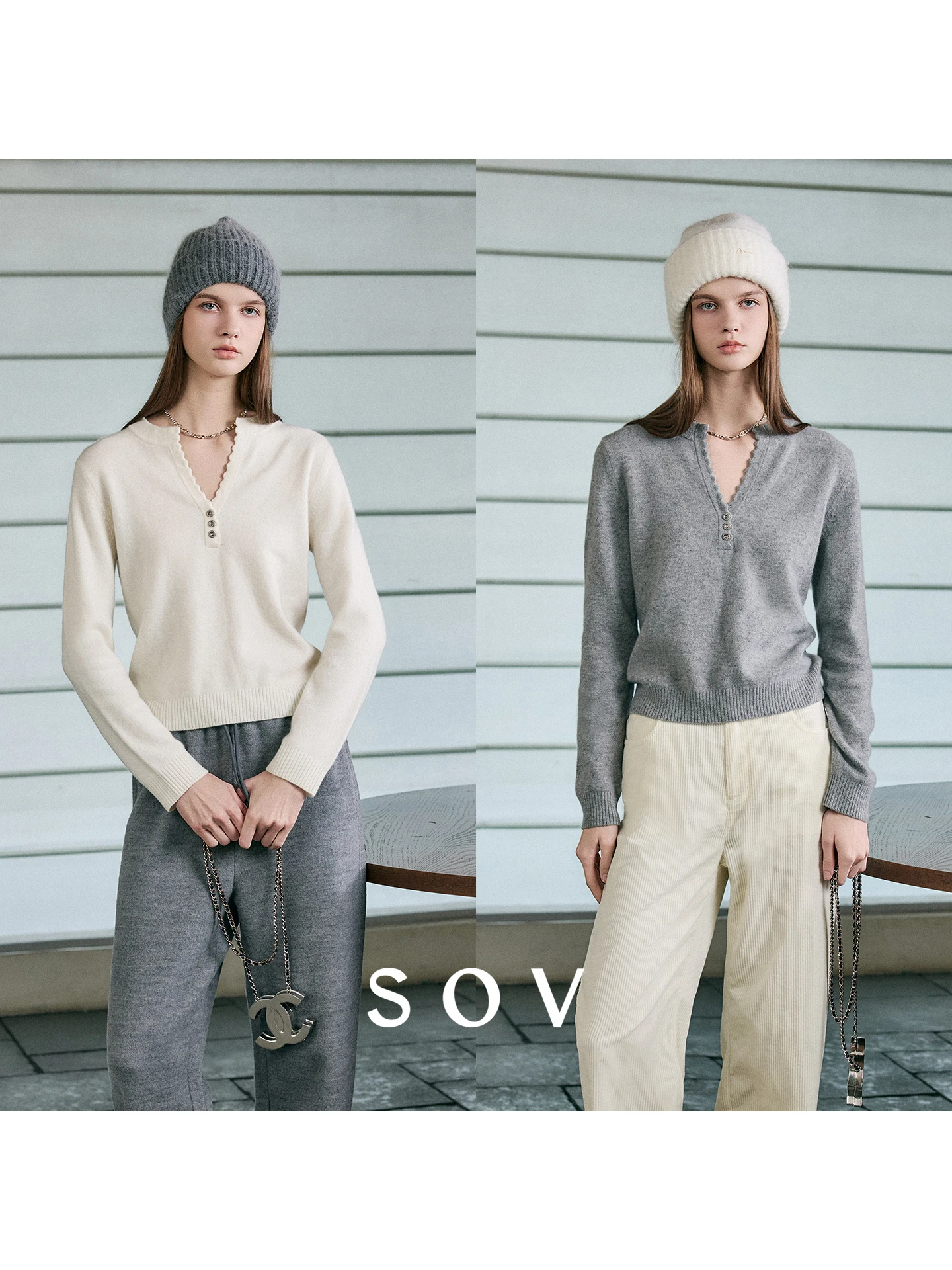 

Свитер SOV Self-Love из кашемира, повседневный, приталенный, с длинными рукавами, с открытым воротником, из козьей шерсти, с волнообразным узором, для ношения под одеждой