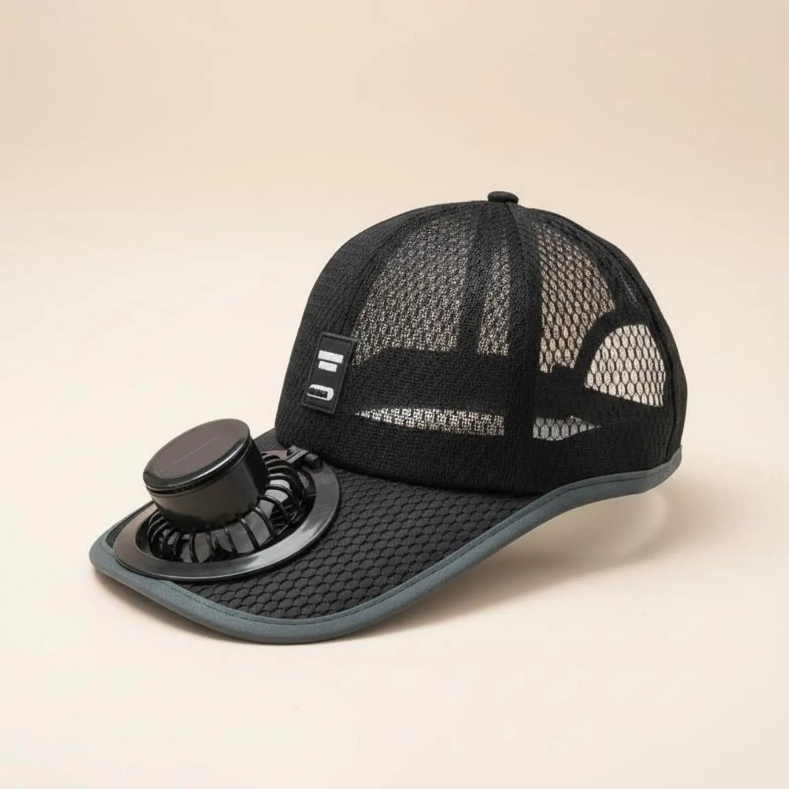 Solar Charging Cap Lightweight Solar Fan Cap Sun Hat Adjustable Fit Headwear Easy to Clean for Outdoor Travel, Camping