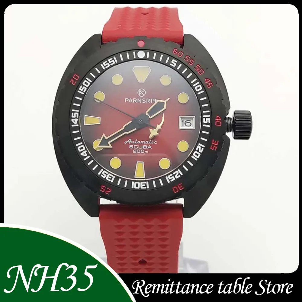 

Parnsrpe 42mm Japan NH35 Automatic Mechanical Watch Sapphire Stainless Steel Waterproof Fashionable Men's Wristwatch