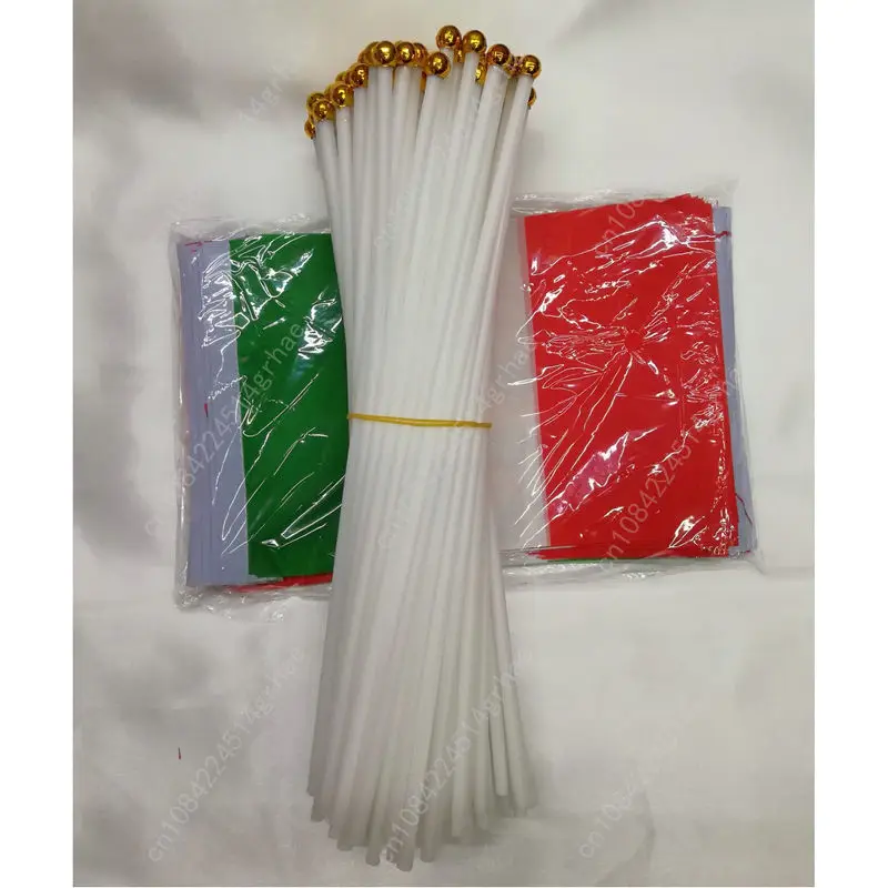 Italy Hand Waving Flag Italy Flag Small Mini Hand Held Flags 10 Pcs 14x21cm  Sporting Event Support Handheld Flag