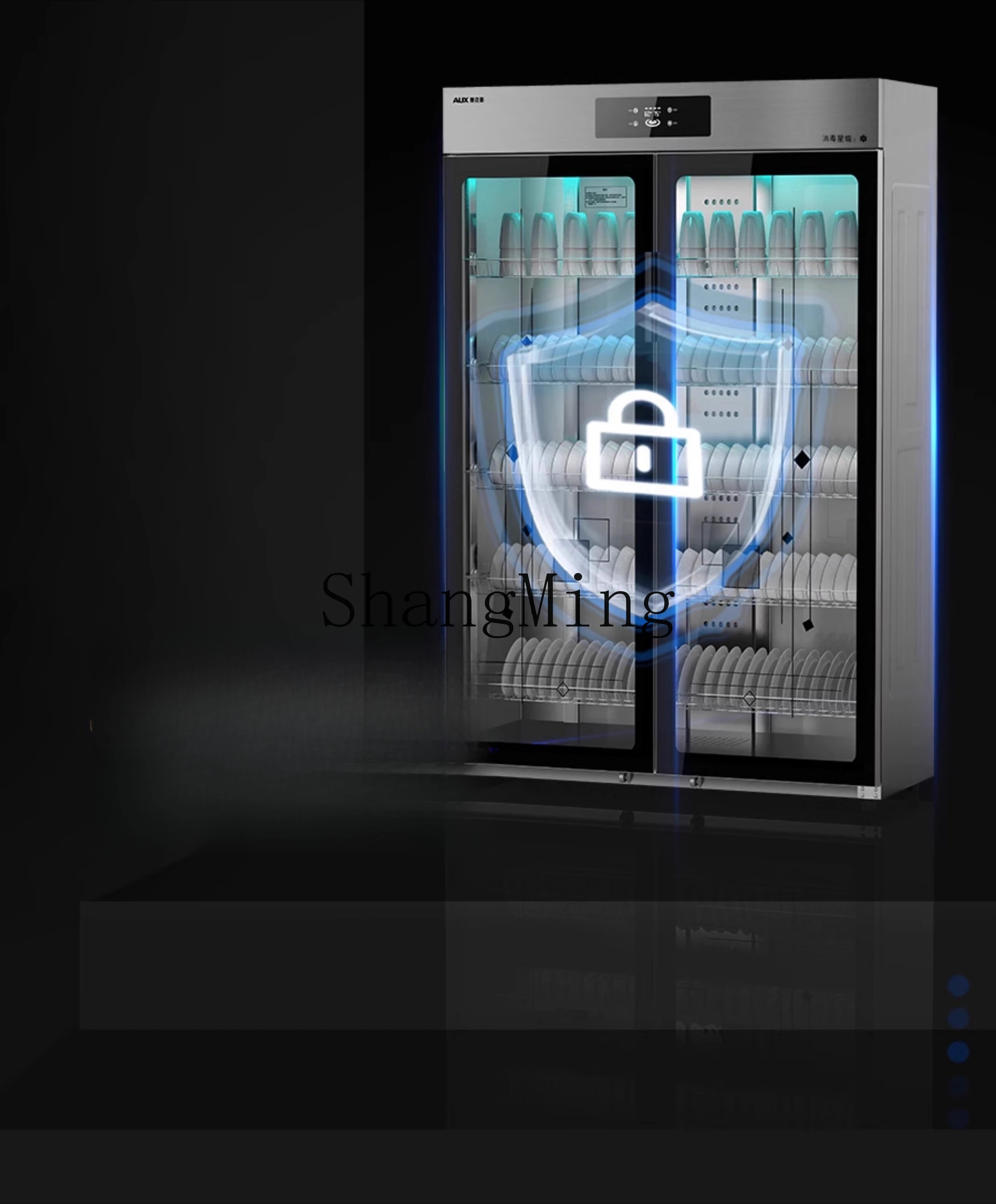 ZYY commercial catering hotel vertical double door large capacity stainless steel tableware household disinfection cupboard