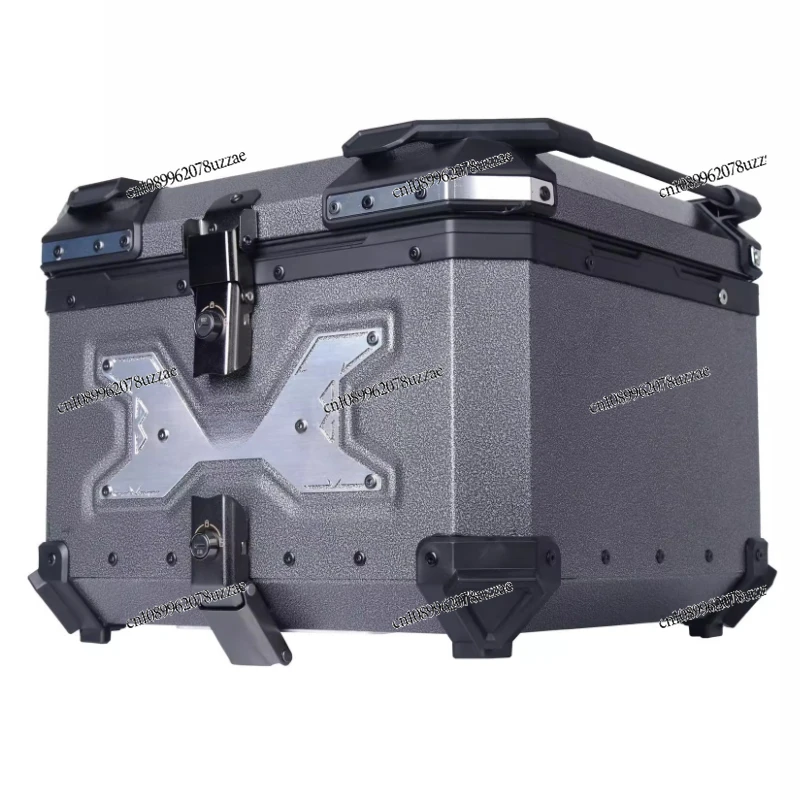 45L55L Popping Silver Aluminum Alloy Tailbox Large Capacity Motorcycle Tailbox Scooter NIU Car Trunk