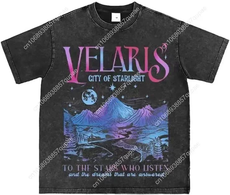 Bellelement Acotar Velaris T-Shirts City of Starlight Graphic T Shirt Book Lover Tee