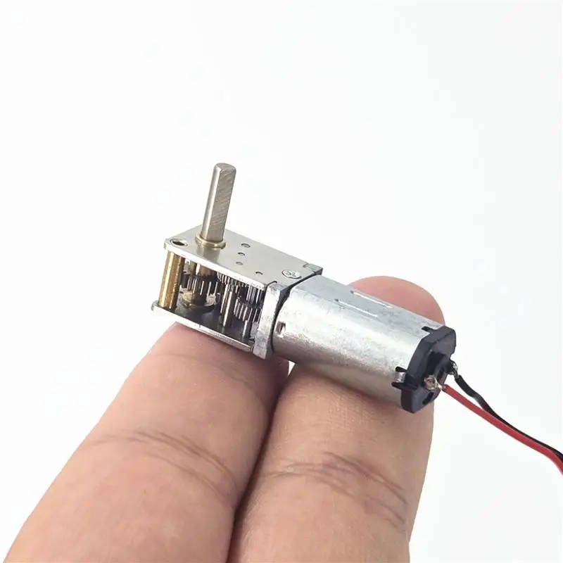 DC 3V-6V 5V 10RPM Slow Speed Large Torque Reduction Motor Right Angle D-shaft Car Robot Mini N30 Metal Gearbox Gear Motor