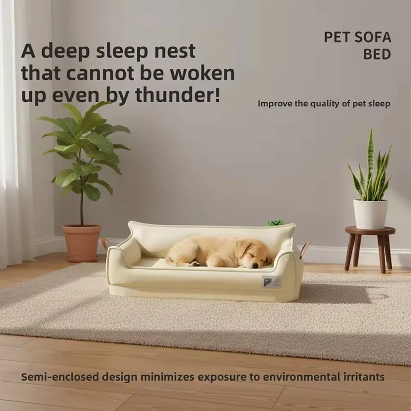 Waterproof Four Seasons Dog Bed Scratch Resistant Bite Proof Removable Washable Pet Sleeping Pad Comfort Large Pet Nest Cushion view 3