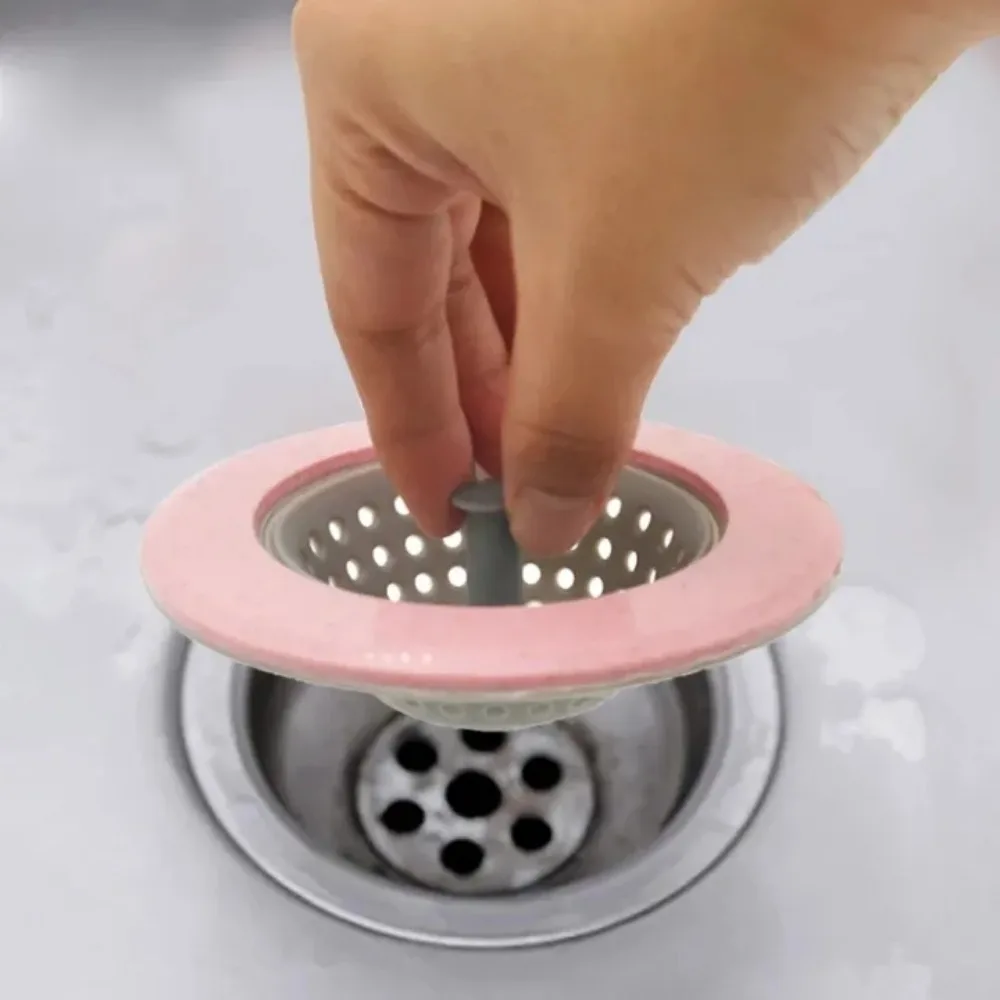 4/1pc Sink Strainer Silicone Waste Plug Sink Filter Portable for Anti Clogging Hair Zeef Thing Mesh Kitchen Bathroom Accessories