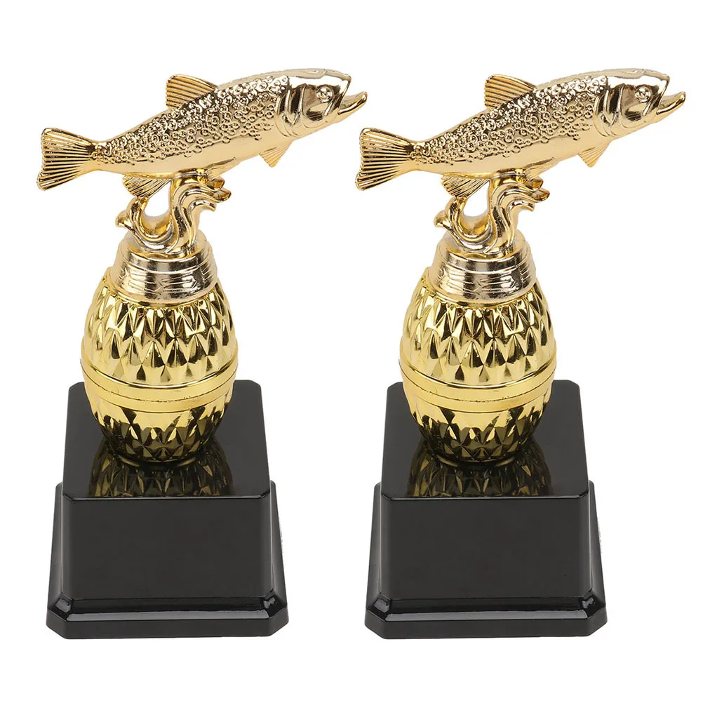 

2 Pcs Fish Trophy Trophies Competition Cups Party Favor Kids Reward Jesus Awards Plastic Prize Child Toy