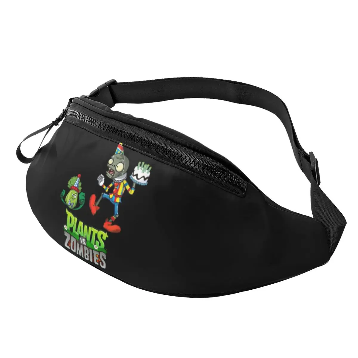 

Custom Plants Video Game Zombies Fanny Pack Women Men Fashion Play Gaming Crossbody Waist Bag for Running Phone Money Pouch