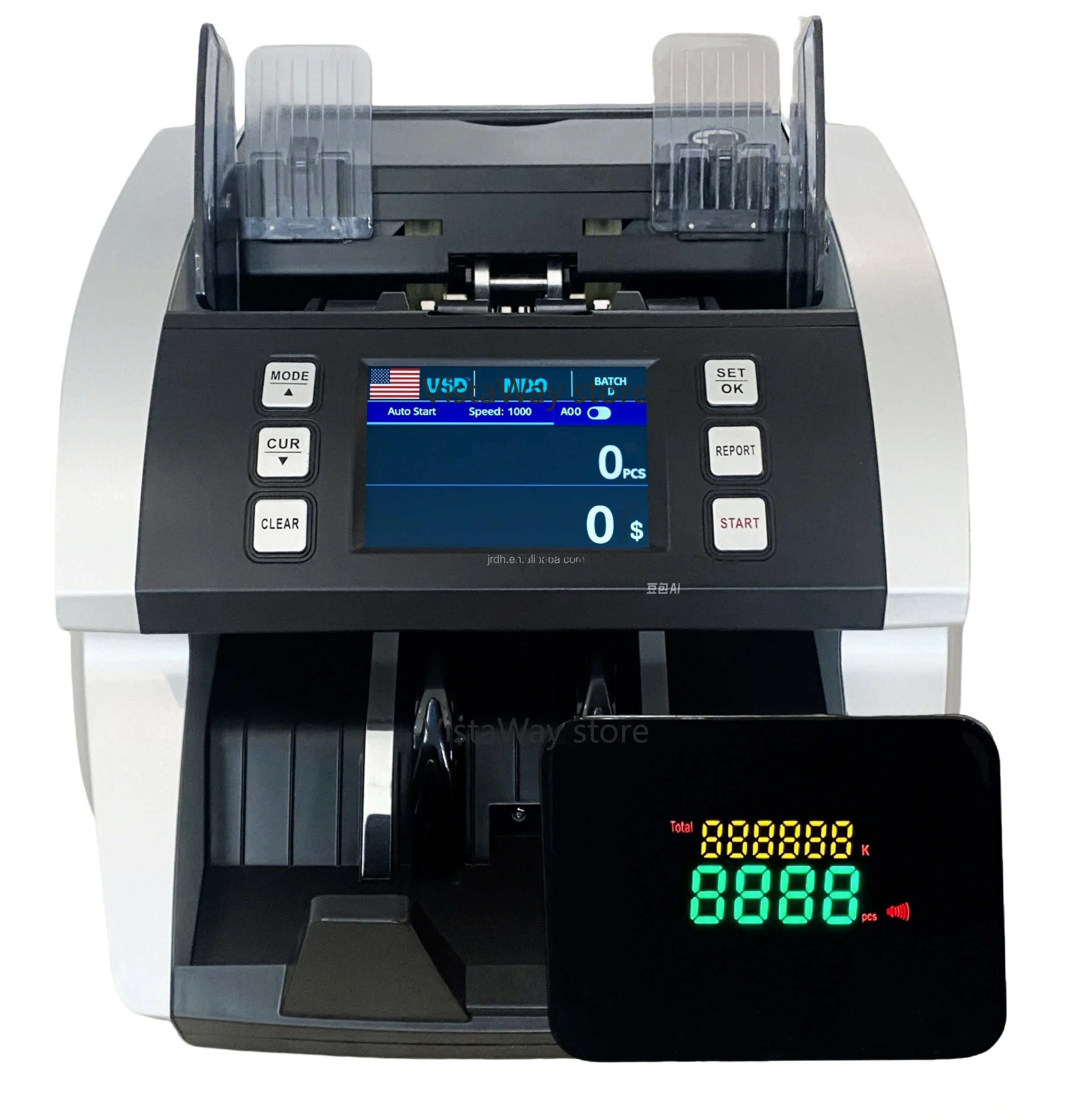 MA-600S Front Loading CIS Sensor for Bank Grade Detection Mixed Denomination Bill Counter Money Counter Machine