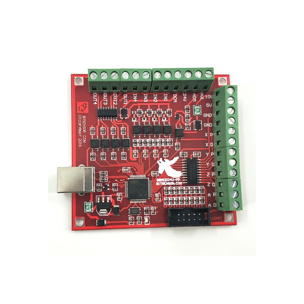 Placa de ruptura CNC USB MACH3 tarjeta controladora de 4 ejes compatible con paso a paso y servomotor 100Khz con software de Cable USB en el CD