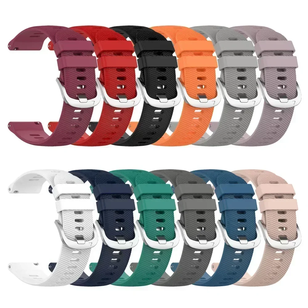 Спортивный силиконовый ремешок из 2 шт. для Garmin Forerunner 165 265 255 245, ремешок для Garmin Vivoactive 5 4/Approach S42, браслет 20 мм 22 мм