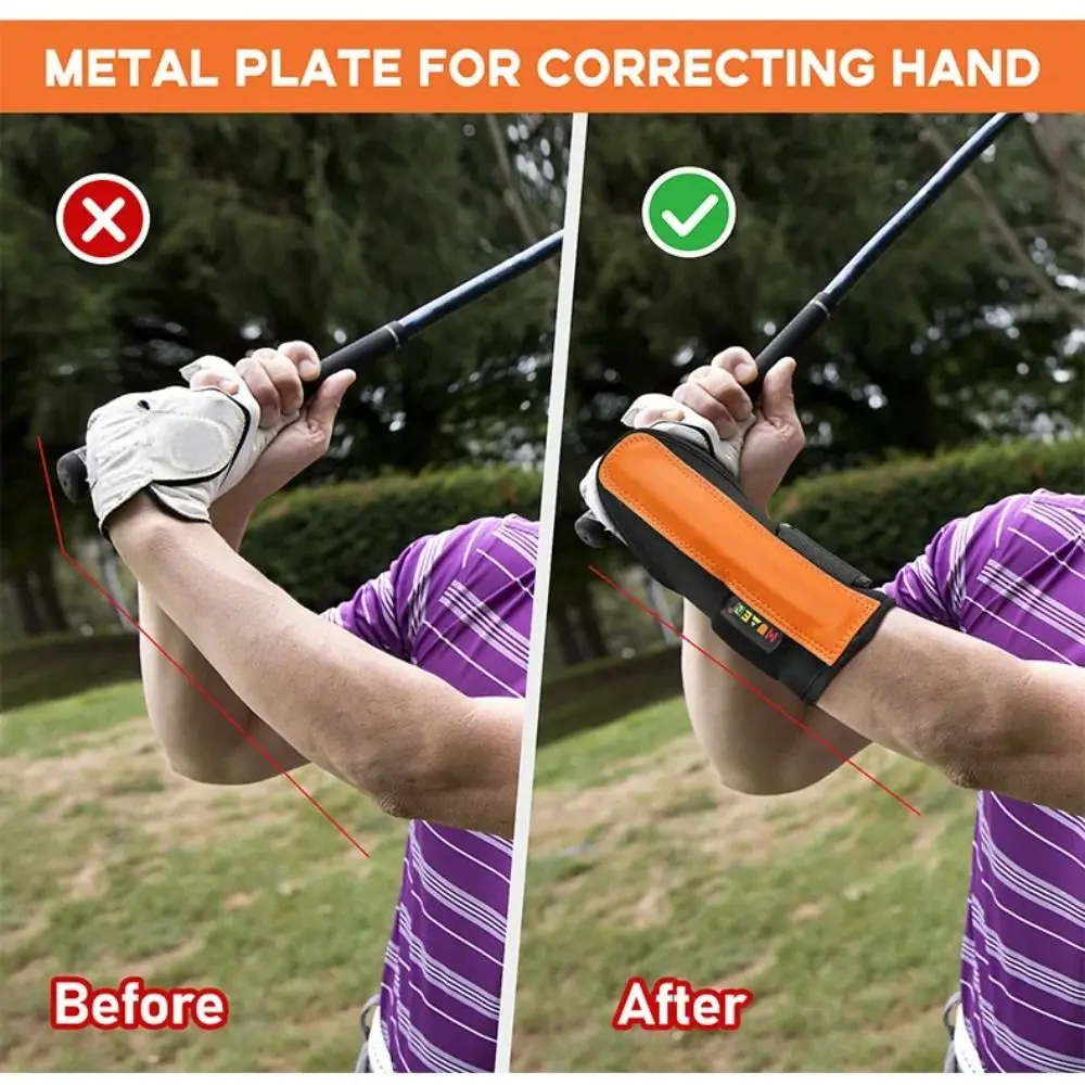 Alat Bantu Latihan Penyelarasan Gerakan Penjepit Pergelangan Tangan Golf Gerakan Tangan Korektor Pose Golf Bahan PU Dapat Disesuaikan Pelatih Ayunan Golf