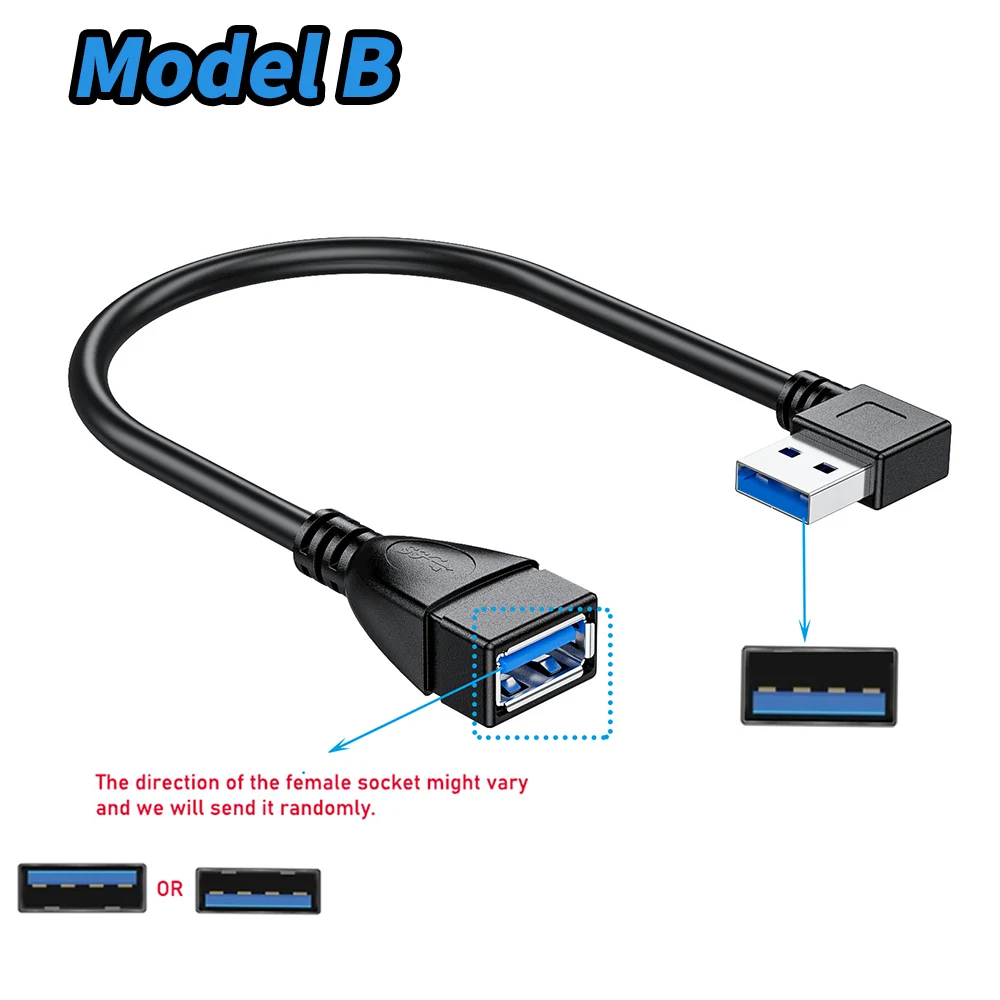Short USB 3.0 Extension Cable USB 3.0 Male to female Cord Extension Extender USB 3.0 port protector USB 3.0 Port saver image 3