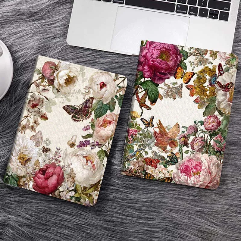 

Vintage Flower Butterfly Art Gift Tablet Case For Samsung Galaxy Tab S7 S8 S9 S10 FE Lite