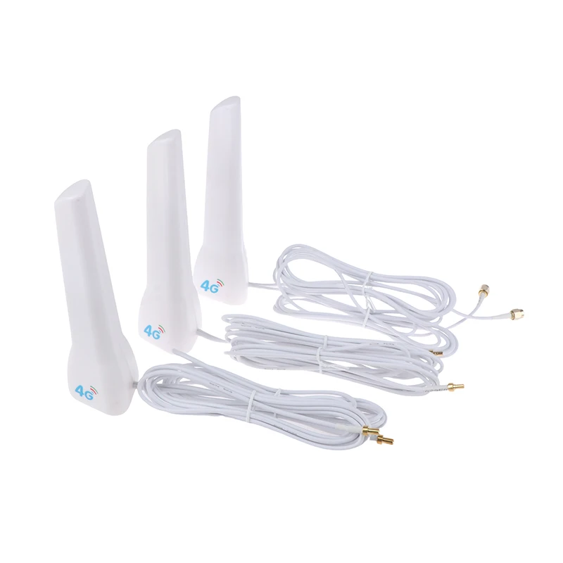

Hot 4G LTE External Antenna Indoor Antenna 29dBi SMA Male CRC9 TS9 Connector With Dual 2M Meter Extension Cable for Router Modem