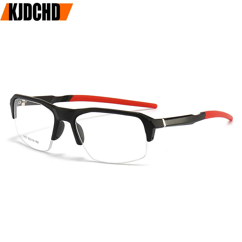

KJDCHD мужские и женские спортивные очки в оправе из алюминия TR90, полуоправа, очки с пружинными ножками, оптические очки по рецепту 5857