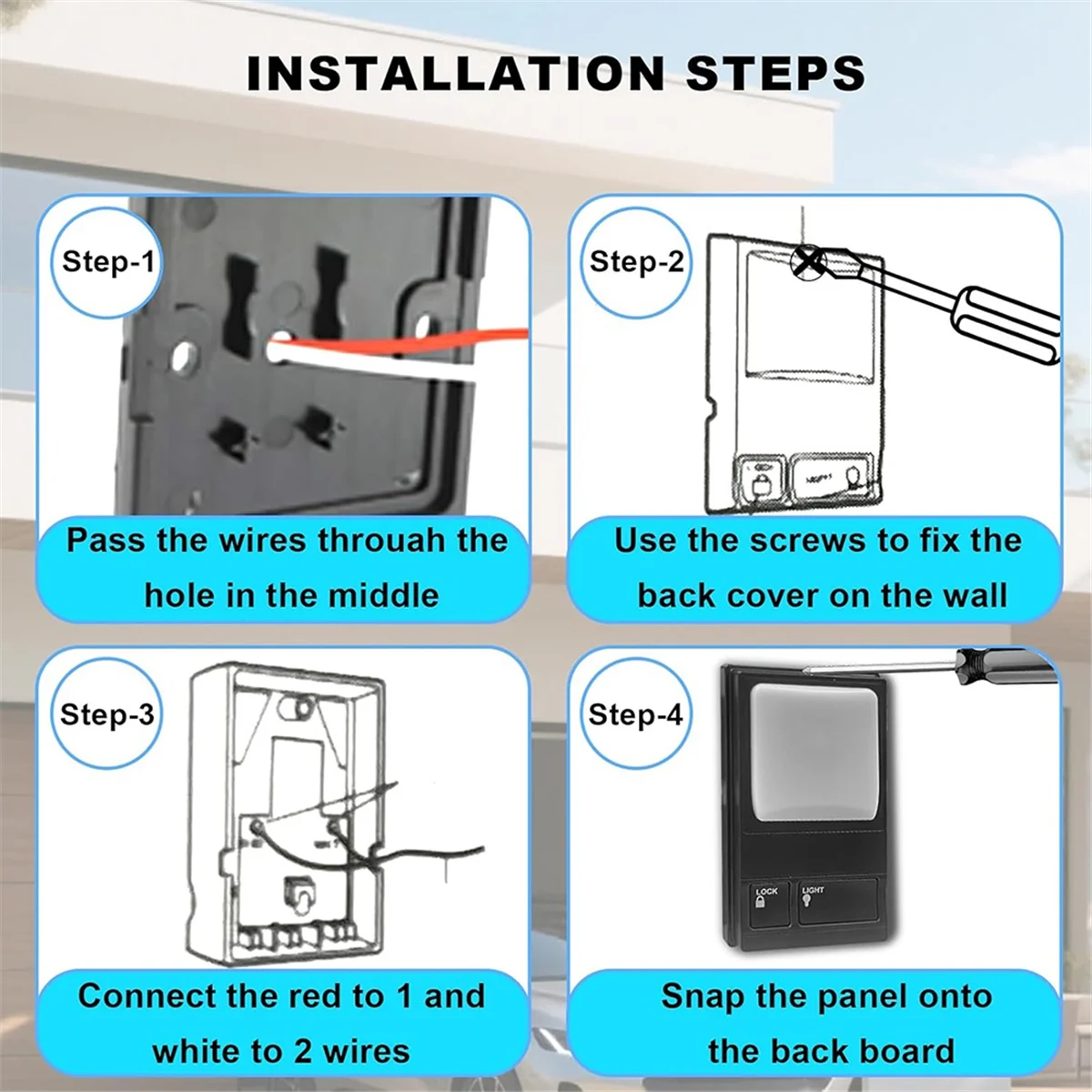 A83Z Garage Door Opener for 78LM Multifunction Control Panel, Wall Mount Garage Door Opener 2 Pack