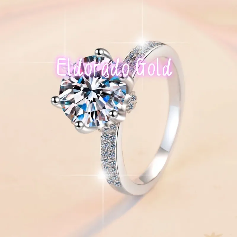 

Eldorado Gold Eldorado Gold Queen's Ring PT950 5 Carat Moissanite Platinum - Elegant queen design, 5ct luxurious, valuable plat