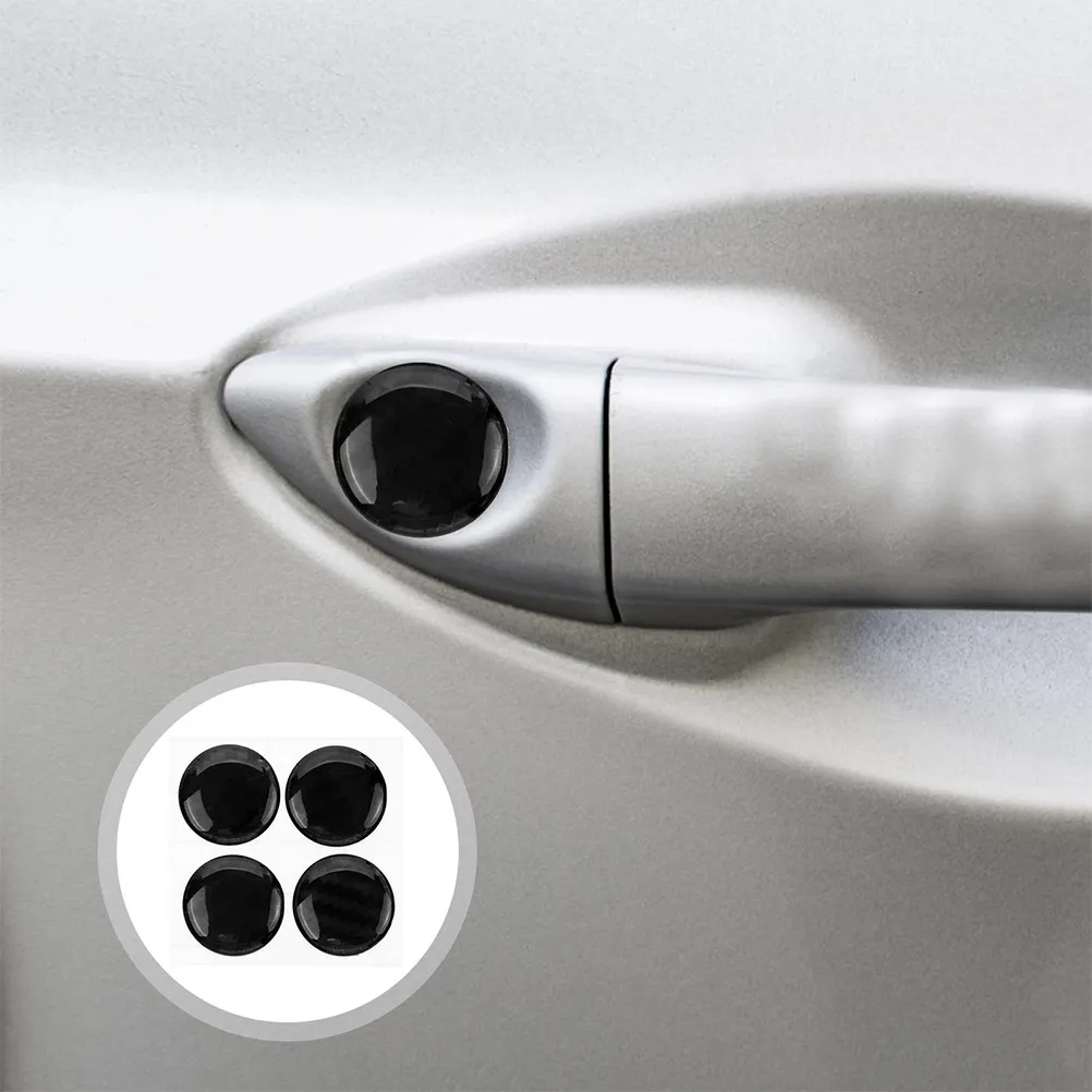 12Pcs Car Door Lock Cover Protectors Keyhole Decals Decorative Protective Caps for Vehicle Points DIY Installation No