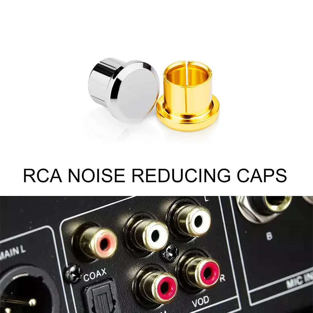 

10Pcs Short Circuit Socket Phono Connector RCA Shielding Jack Socket Protect Cover Cap