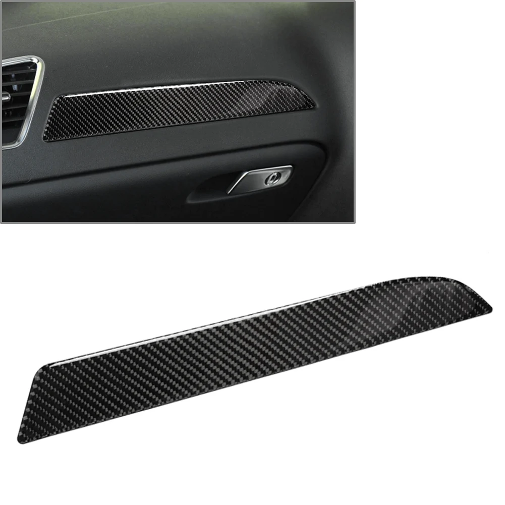 RHD Car Interior Copilot Dashboard Panel Trim Cover Carbon Fiber Pattern For Audi A4 B8 A5 Q5 2009-2016