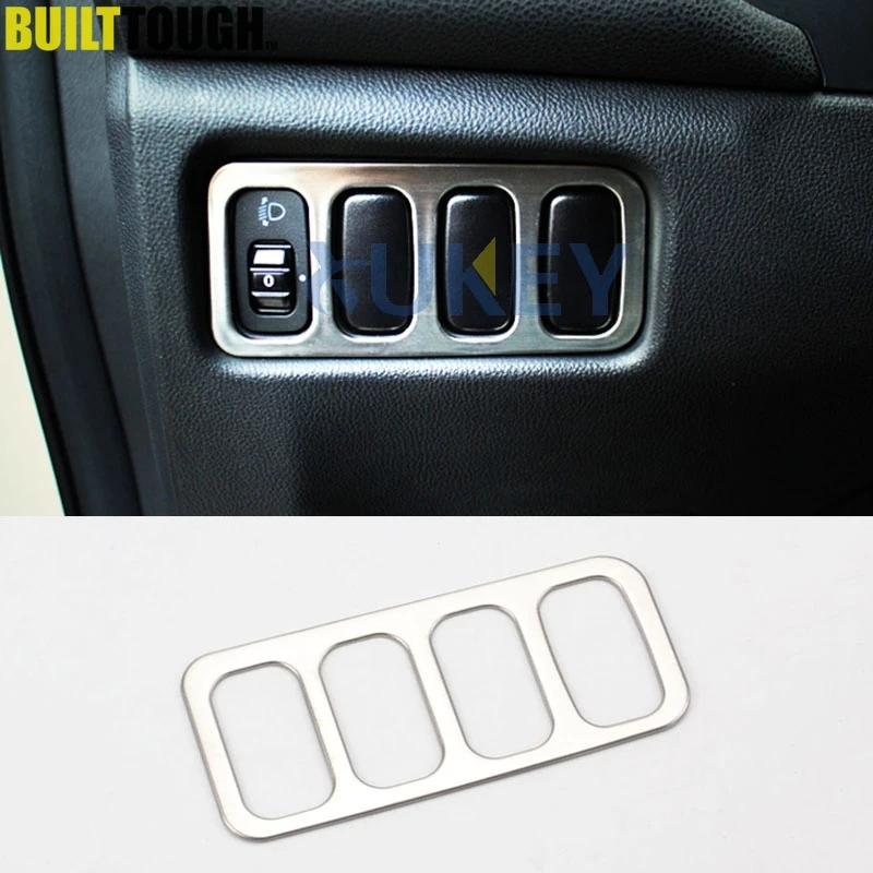 For Mitsubishi ASX Outlander Sport RVR 2011 2012 2013 2014 2015 Chrome Head Light Lamp Switch Button Panel Cover Trim Garnish