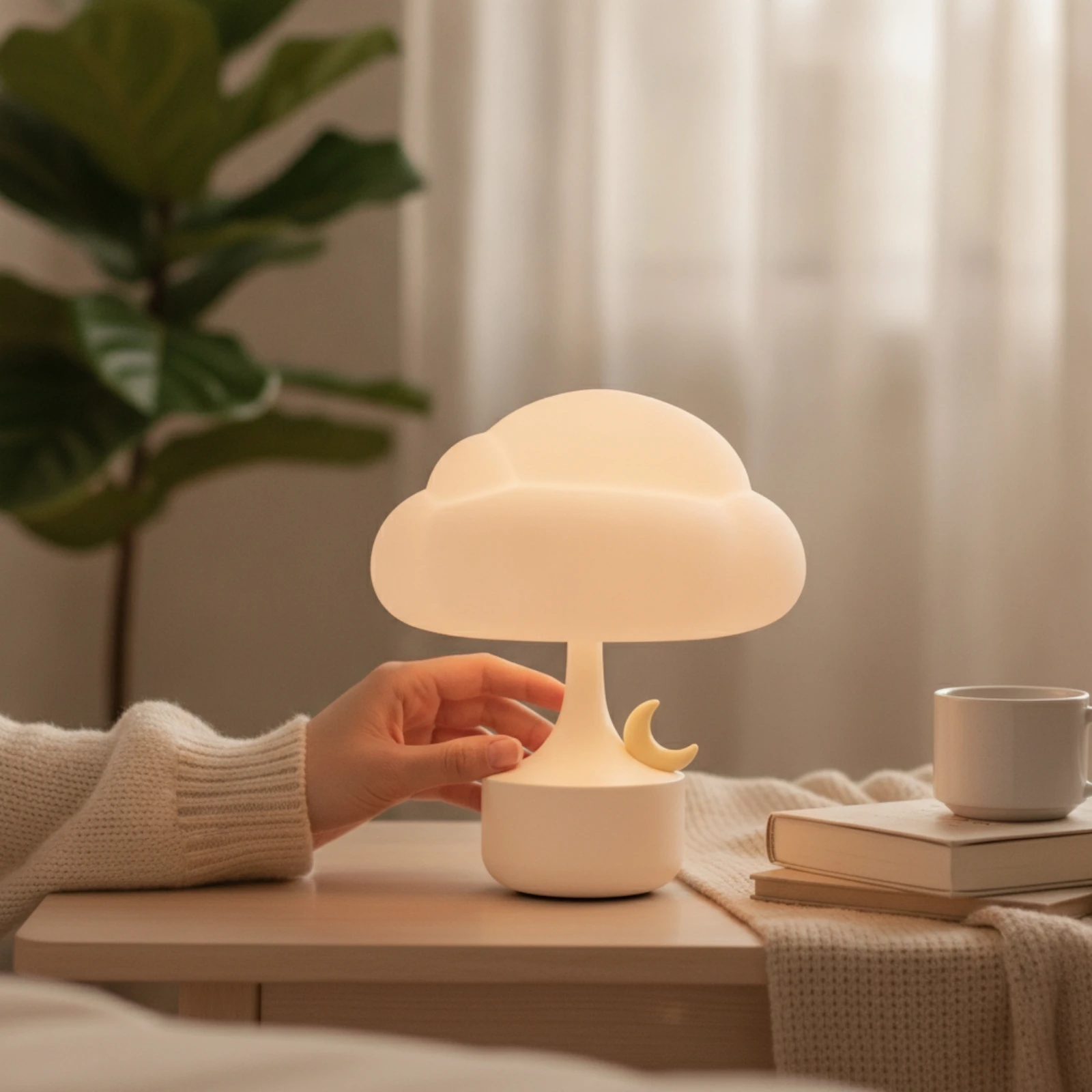 Cloud Night Light Washable Cloud Lamp Bedside Lamp with Silicone Shade Removable Matte for New Parents, Nursery, Bedroom