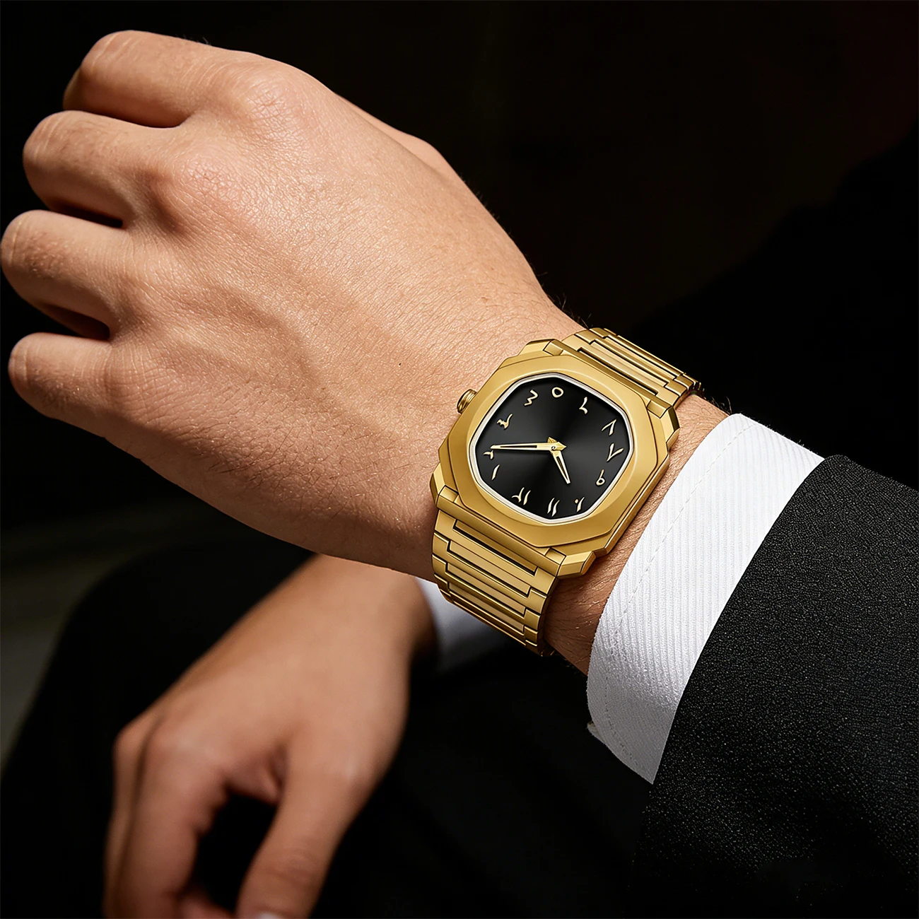 Top Luxury Business Men's Quartz Watch PC Plastic Waterproof Watch Reloj + Box Men's Gift